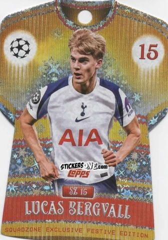 Cromo Lucas Bergvall - UEFA Champions League & Europa League 2025-2026. Match Attax
 n. SZ15 - Topps