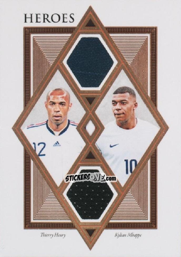 Sticker Thierry Henry / Kylian Mbappe   - World Football UNIQUE 2021-2022
 n. HDM07 - Futera