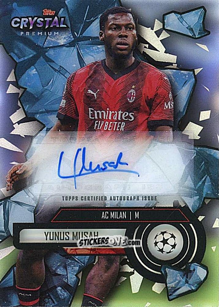 Figurina Yunus Musah - Crystal Premium Uefa Champions League 2023-2024 n. BIA-YM - Topps