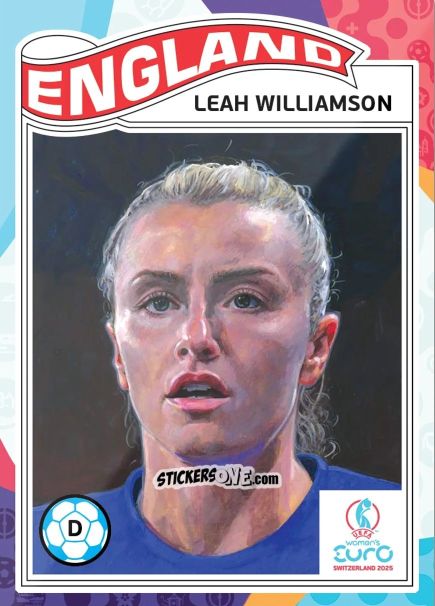 Figurina Leah Williamson - Living Set Soccer Uefa Women’s Euro 2025 n. 2 - Topps