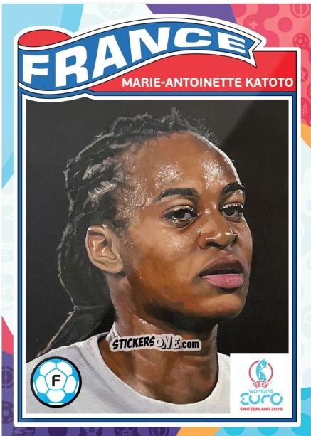 Cromo Marie-Antoinette Katoto - Living Set Soccer Uefa Women’s Euro 2025 n. 3 - Topps