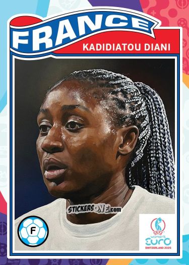 Sticker Kadidiatou Diani - Living Set Soccer Uefa Women’s Euro 2025 n. 7 - Topps