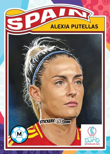 Sticker Alexia Putellas - Living Set Soccer Uefa Women’s Euro 2025 n. 8 - Topps