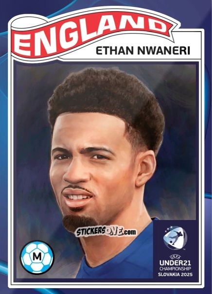 Sticker Ethan Nwaneri - Living Set Soccer Uefa Euro U-21 2025 n. 2 - Topps