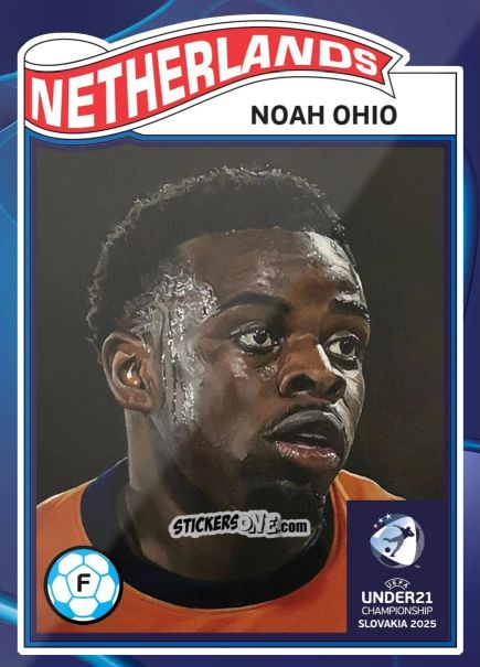 Sticker Noah Ohio - Living Set Soccer Uefa Euro U-21 2025 n. 3 - Topps