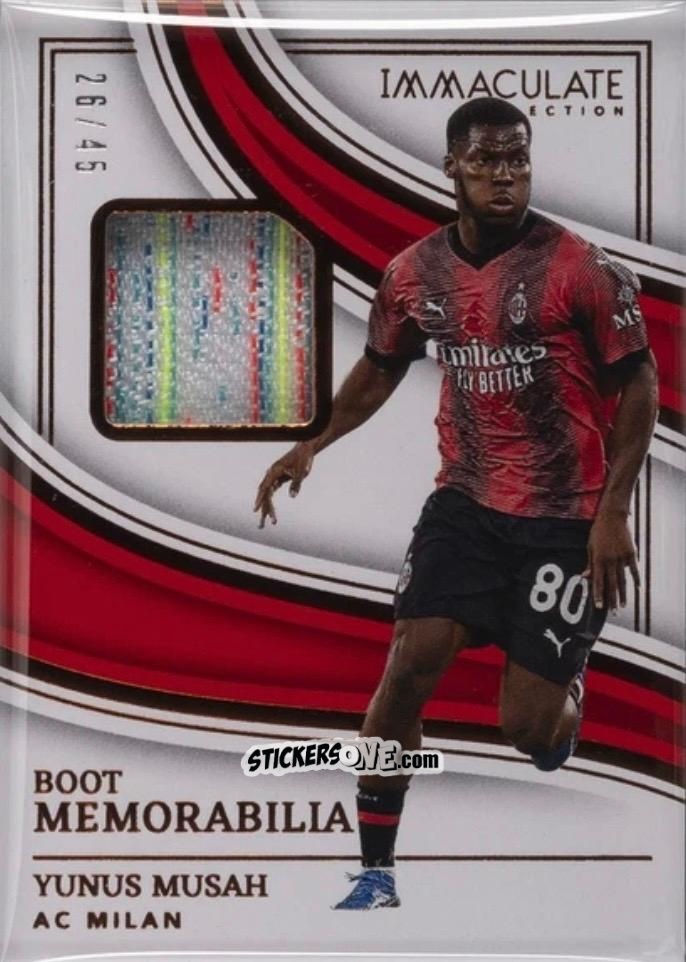 Figurina Yunus Musah - Immaculate Soccer 2023-2024 n. BM-YM - Panini