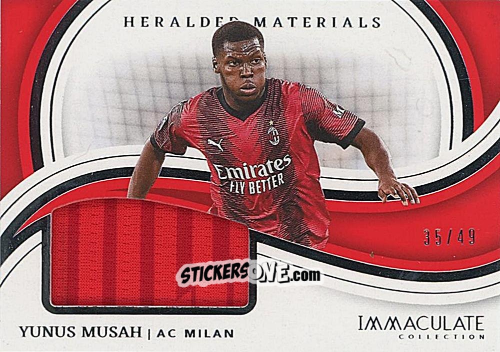 Figurina Yunus Musah - Immaculate Soccer 2023-2024 n. HM-YM - Panini