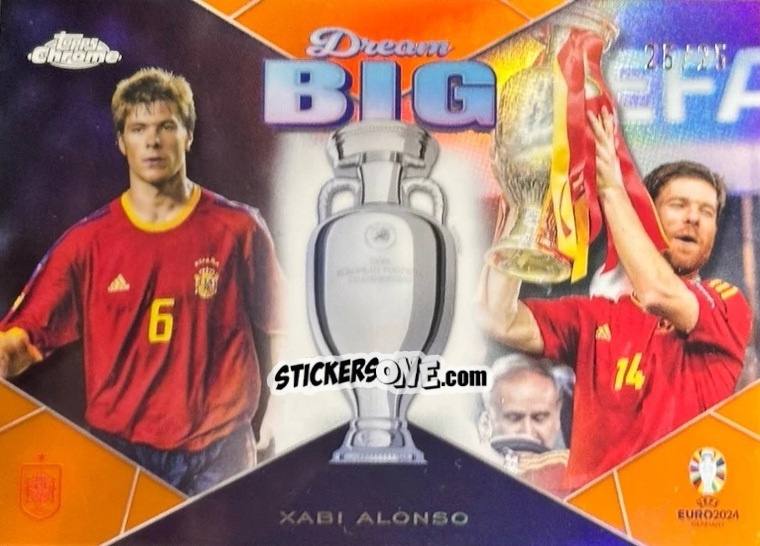 Figurina Xabi Alonso - Chrome UEFA Euro 2024 Sapphire Edition
 n. DB-12 - Topps