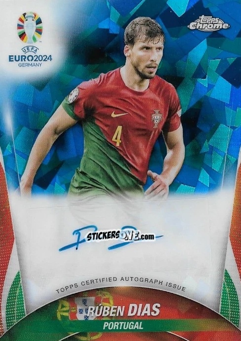 Figurina Rúben Dias - Chrome UEFA Euro 2024 Sapphire Edition
 n. CA-RD - Topps
