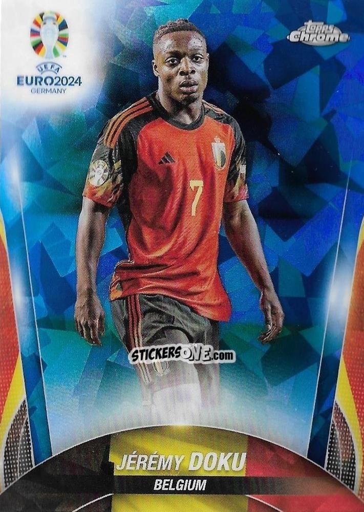 Cromo Jérémy Doku - Chrome UEFA Euro 2024 Sapphire Edition
 n. 18 - Topps