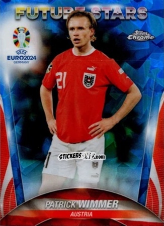 Figurina Patrick Wimmer - Chrome UEFA Euro 2024 Sapphire Edition
 n. 36 - Topps