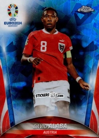 Sticker David Alaba - Chrome UEFA Euro 2024 Sapphire Edition
 n. 52 - Topps