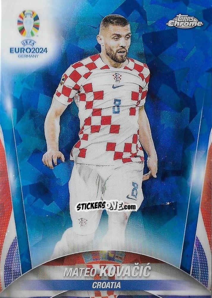 Figurina Mateo Kovacic - Chrome UEFA Euro 2024 Sapphire Edition
 n. 62 - Topps