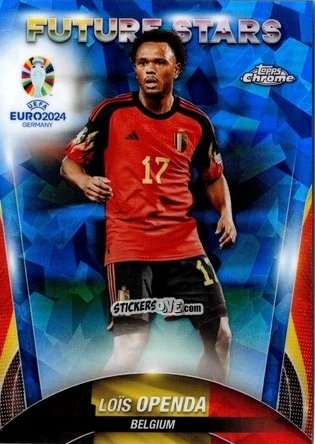 Figurina Loïs Openda - Chrome UEFA Euro 2024 Sapphire Edition
 n. 66 - Topps