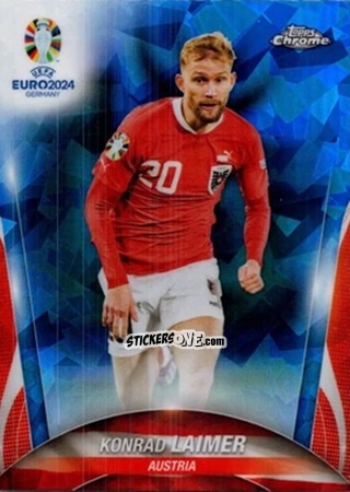 Figurina Konrad Laimer - Chrome UEFA Euro 2024 Sapphire Edition
 n. 70 - Topps