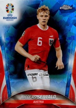 Figurina Nicolas Seiwald - Chrome UEFA Euro 2024 Sapphire Edition
 n. 103 - Topps
