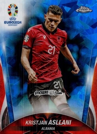 Sticker Kristjan Asllani - Chrome UEFA Euro 2024 Sapphire Edition
 n. 148 - Topps