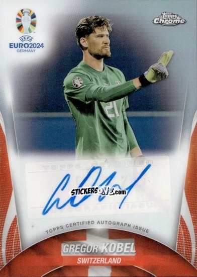 Figurina Gregor Kobel - Chrome UEFA Euro 2024 Sapphire Edition
 n. CA-GK - Topps