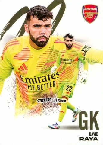 Sticker David Raya - Arsenal FX 2024-2025
 n. AFXB01 - Futera
