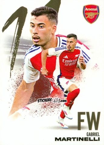 Sticker Gabriel Martinelli - Arsenal FX 2024-2025
 n. AFXB22 - Futera