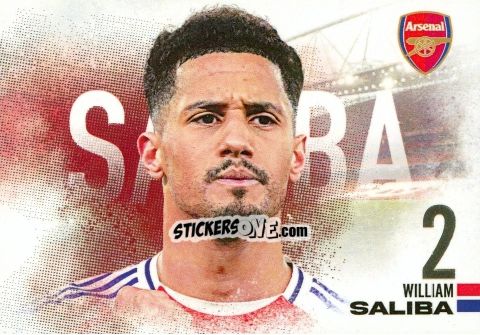 Sticker William Saliba - Arsenal FX 2024-2025
 n. AFXL02 - Futera