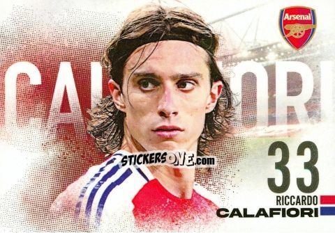 Sticker Riccardo Calafiori - Arsenal FX 2024-2025
 n. AFXL06 - Futera