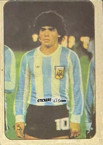 Cromo  Diego Maradona  - Super Futbol 1979 n. 15 - Industria Argentina (Crack)