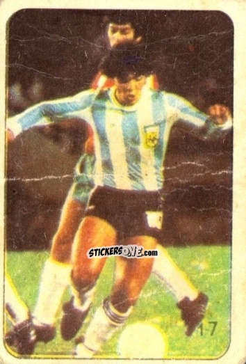 Cromo  Diego Maradona  - Super Futbol 1979 n. 17 - Industria Argentina (Crack)