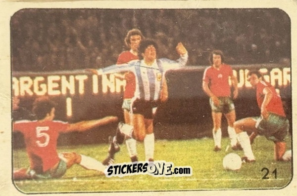 Cromo Diego Maradona - Super Futbol 1979 n. 21 - Industria Argentina (Crack)