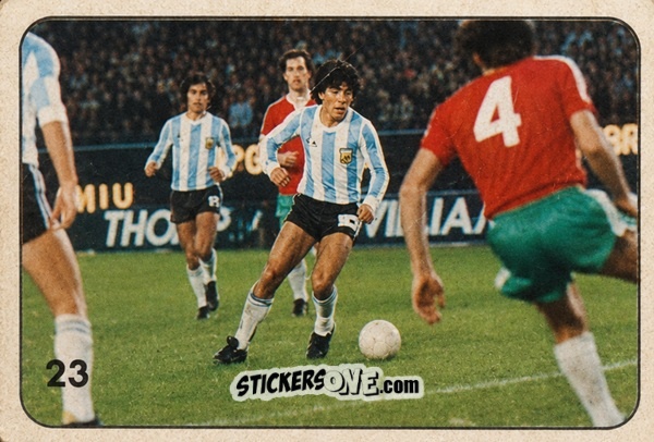 Cromo Diego Maradona - Super Futbol 1979 n. 23 - Industria Argentina (Crack)