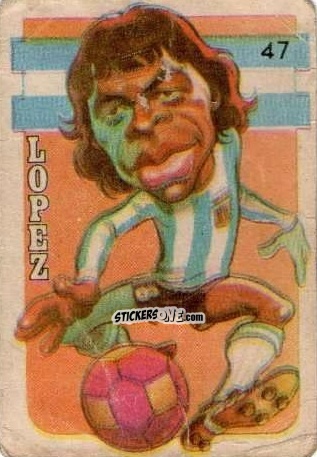 Sticker  Lopez  - Super Futbol 1979 n. 47 - Industria Argentina (Crack)