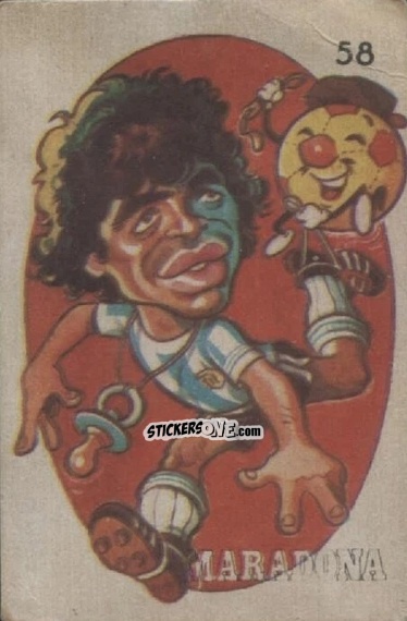 Cromo  Maradona  - Super Futbol 1979 n. 58 - Industria Argentina (Crack)
