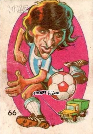 Cromo  Ramon Diaz  - Super Futbol 1979 n. 66 - Industria Argentina (Crack)