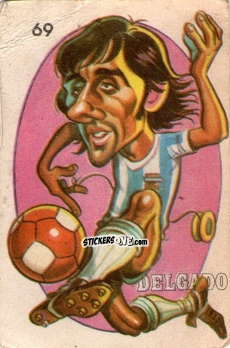 Sticker  Delgado  - Super Futbol 1979 n. 69 - Industria Argentina (Crack)