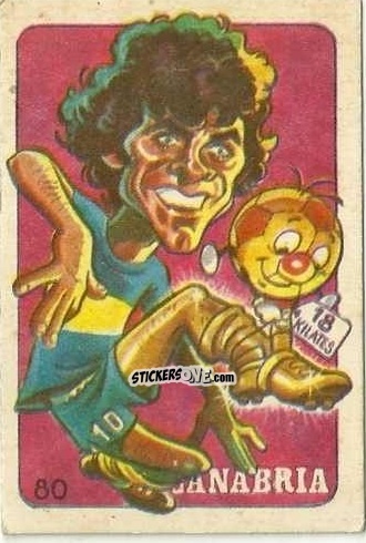 Figurina  Zanabria  - Super Futbol 1979 n. 80 - Industria Argentina (Crack)