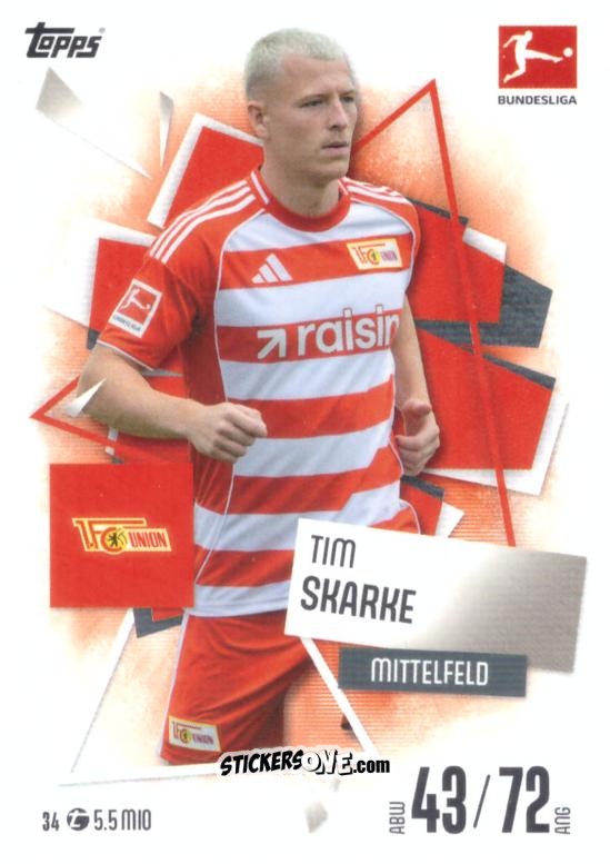 Cromo Tim Skarke - German Fussball Bundesliga 2025-2026. Match Attax n. 34 - Topps