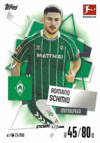 Sticker Romano Schmid - German Fussball Bundesliga 2025-2026. Match Attax n. 41 - Topps
