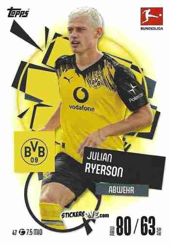 Sticker Julian Ryerson - German Fussball Bundesliga 2025-2026. Match Attax n. 47 - Topps