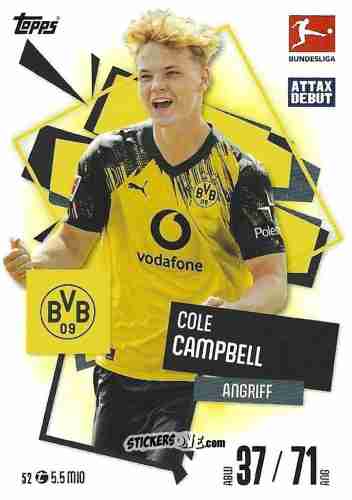 Sticker Cole Campbell - German Fussball Bundesliga 2025-2026. Match Attax n. 52 - Topps