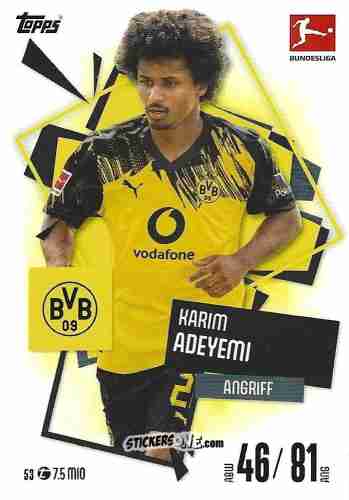 Sticker Karim Adeyemi - German Fussball Bundesliga 2025-2026. Match Attax n. 53 - Topps