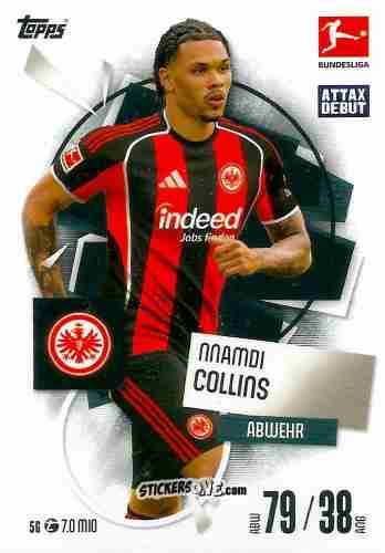 Sticker Nnamdi Collins - German Fussball Bundesliga 2025-2026. Match Attax n. 56 - Topps