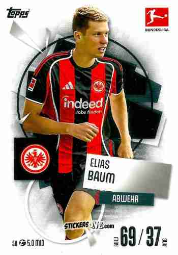 Sticker Elias Baum - German Fussball Bundesliga 2025-2026. Match Attax n. 59 - Topps