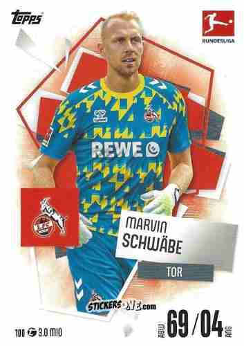 Sticker Marvin Schwäbe - German Fussball Bundesliga 2025-2026. Match Attax n. 100 - Topps