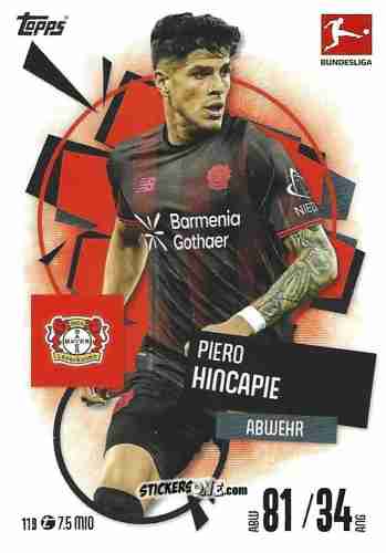 Sticker Piero Hincapie - German Fussball Bundesliga 2025-2026. Match Attax n. 119 - Topps