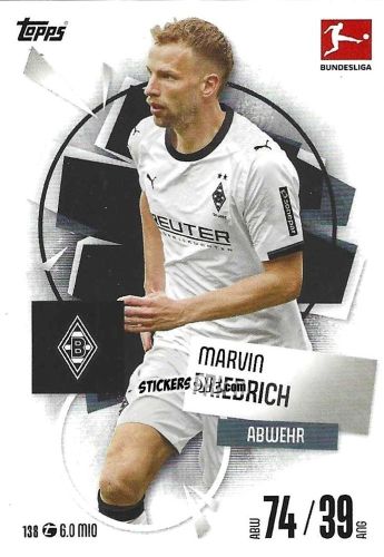 Cromo Marvin Friedrich - German Fussball Bundesliga 2025-2026. Match Attax n. 138 - Topps