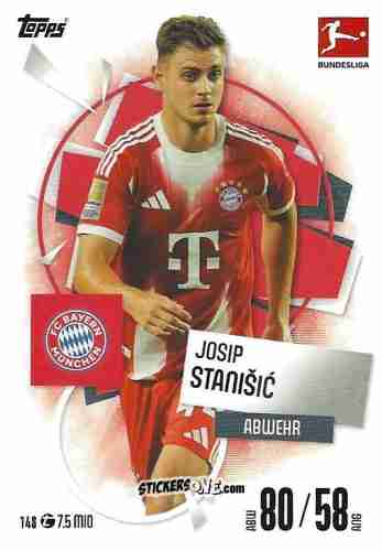 Figurina Josip Stanišić - German Fussball Bundesliga 2025-2026. Match Attax n. 148 - Topps