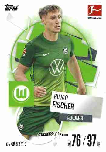 Figurina Kilian Fischer - German Fussball Bundesliga 2025-2026. Match Attax n. 174 - Topps