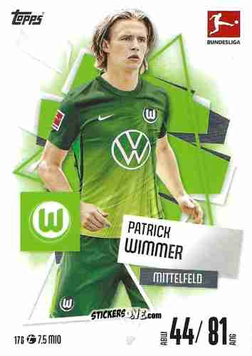Figurina Patrick Wimmer - German Fussball Bundesliga 2025-2026. Match Attax n. 176 - Topps