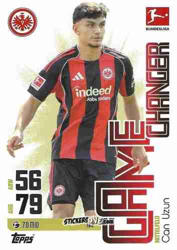 Sticker Can Uzun - German Fussball Bundesliga 2025-2026. Match Attax n. 185 - Topps