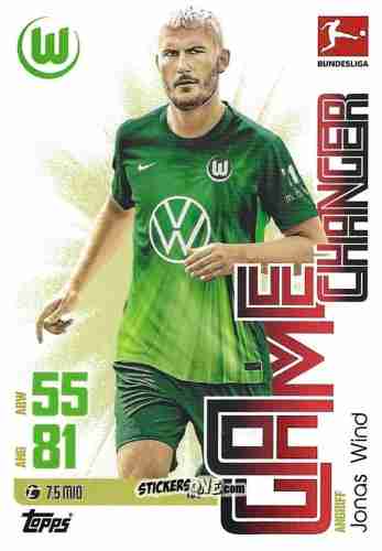 Sticker Jonas Wind - German Fussball Bundesliga 2025-2026. Match Attax n. 198 - Topps